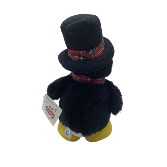 Vtg 1985 Dakin Snowshoe Penguin Plush Toy Holiday Collectible 8" 31-1211 Has TAG - Picture 2 of 7
